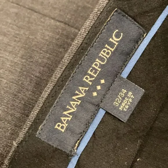 Banana Republic dark Gray Wool Classic Two Button Suit Set 42L 32x34